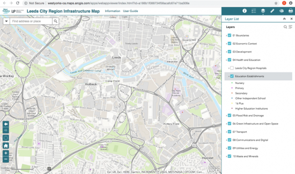 Leeds CIty Region interactive map - sample 30 Nov 18