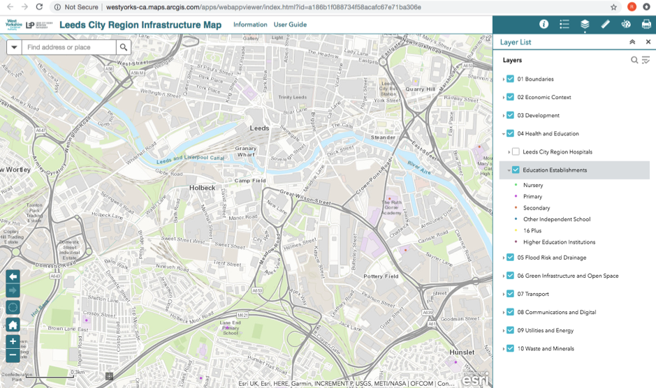 Leeds CIty Region Interactive Map Sample 30 Nov 18 